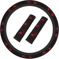Halloween Steering Wheel Cover Elastic Non-Slip Car Steering Wheel Covers with Seat Belt Shoulder Pad for Women Men