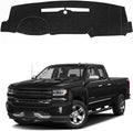 Dashboard Mat Cover for Chevrolet Silverado/GMC Sierra 1500 2014-2018, Silverado/GMC Sierra 2500HD 3500HD 2015-2019 Nonslip Center Console Sunshield Glare UV Rays Protector Accessories