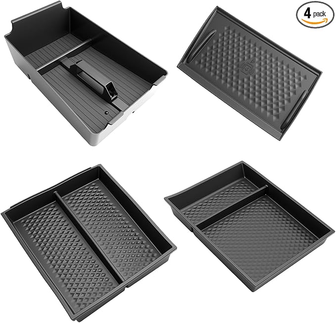 SKTU 4-Pack for 2025 2026 Nissan Murano Center Console Organizer for 2025 2026 Nissan Murano Console Tray & Lower Console Organizer & Wireless Charging Mat Nissan Murano 2025 2026 Accessories Tray