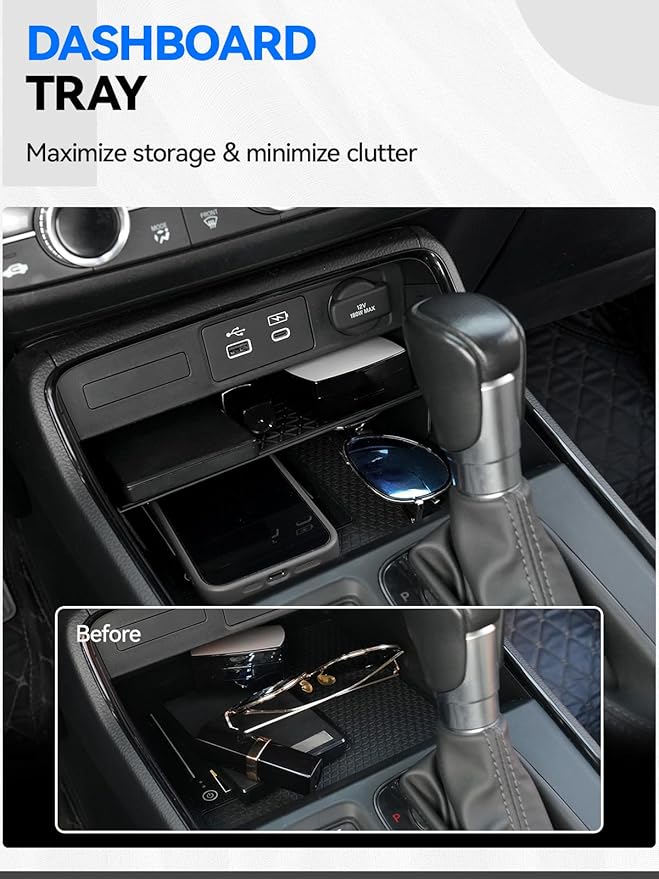 5PCS Center Console Organizer Tray for 2026 2025 2024 2023 Honda CRV Accessories, Armrest Storage Box and Drawer, Armrest Hidden Storage Box, Dashboard Organizer Tray and Cup Holder for Honda CRV