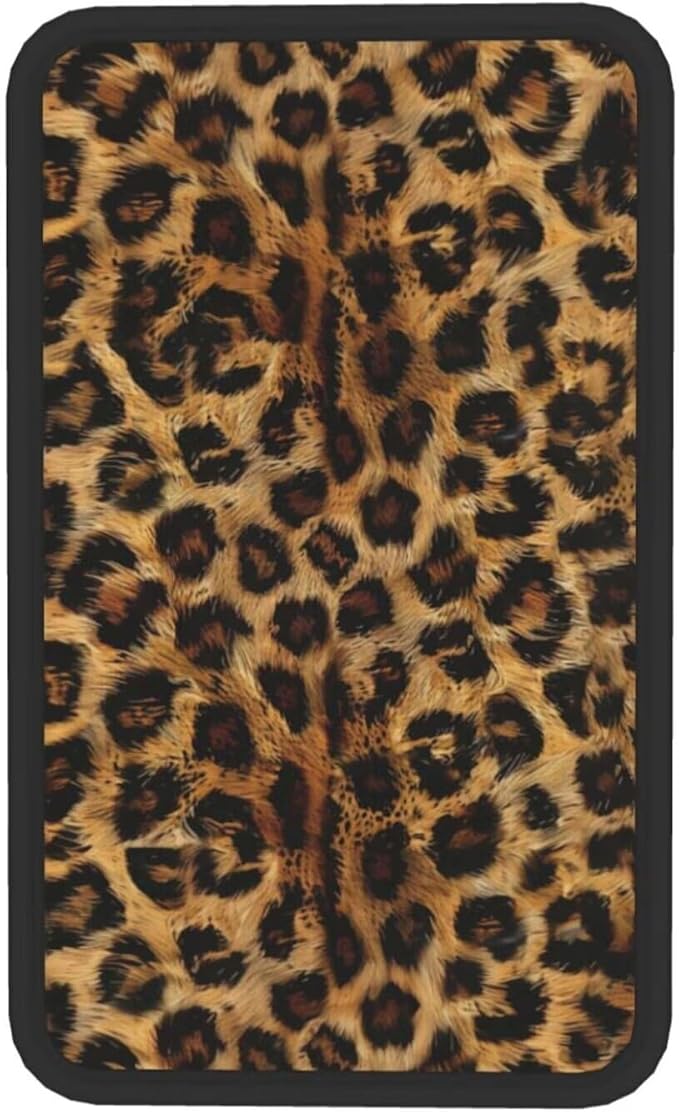 Center Console Cover Brown Leopard Car Center Console Cushion Pad Armrest Cushion Pad Cover, Cheetah Animal Armrest Cushion Pad Cover Anti-Scratch Car Accessories