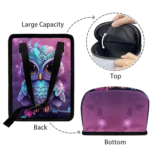 DISNIMO Cartoon Owl Car Trash Can Easy-to-Install Car Accessory Interior, Leak-Proof Car Garbage Can Bin Organizer Storage Bag for The Back Seat of Any Cars, Sedans, SUVs & Trucks