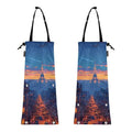 ALAZA Hanging Car Trash Bags Garbage Bag Trash Can for Back Seat Small Eiffel Tower Night Washable Storage Bag Retractable 2 Pack