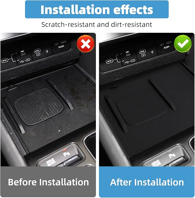 Center Console Wireless Charging Pad Fit for Hyundai Sonata 2024 2025 Silicone Non-Slip Wireless Charger Tray Protective Mat Interior Accessories