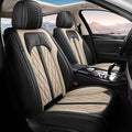 Seat Covers for Car Full Set Fit For Mitsubishi Mirage 2015-2026 Leather Seat Covers Breathable Waterproof Seat Protectors Automotive Seat Cushion with Airbag Compatible (5 Seats, Black&Beige)