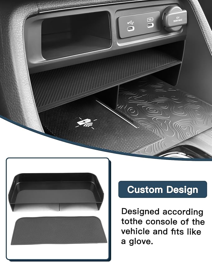 Ruiya 2026 Passport Center Console Organizer for Honda Passport 2026 Accessories ABS Material Central Console Organizer Compatible with 2026 Honda Passport RTL/TrailSport/TrailSport Elite