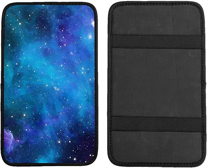 Adastrah Car Center Console Cover,Nebula Galaxy Auto Center Console Pad,Armrest Cover Protector for Vehicle SUV Truck Car