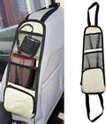 Car Seat Side Organizer, Seat Side Storage Pocket, Multifunctional Mesh Net Pocket, Car Multi-Pockets Backseat Organizer Side Hanging Bag for Storage Coins, Cell Phones, Glasses (Beige, 1PCS)
