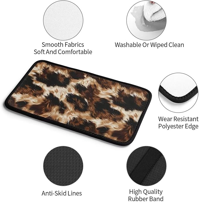 Center Console Cover Cow Cowhide Auto Middle Console Armrest Lid Protective Covers Brown Arm Rest Pads Car Decor Accessories