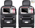 2 PCS Car Seat Back Pocket, Waterproof Leather Auto Back seat Organizer for Kids, Upgraded Car Organizer with Tablet Holder Pockets, Universal Interior Car Accessories (Black)