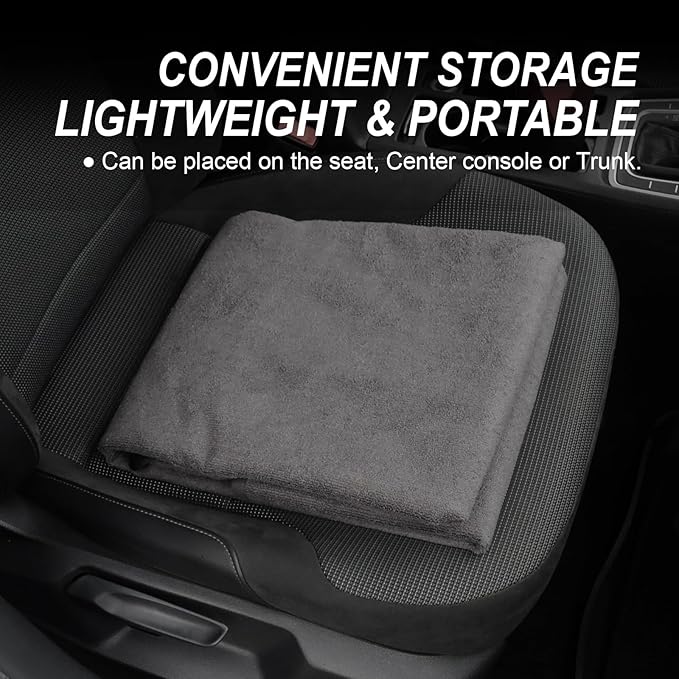 nbnhxnff Sweat Towel Car Seat Cover Protector Rear Seats for Gym Workout, Running, Swimming, Beach and Hiking, Waterproof Universal Seat Cover for Car, Trucks, Van & SUV (Grey, 1pcs Rear Seat)