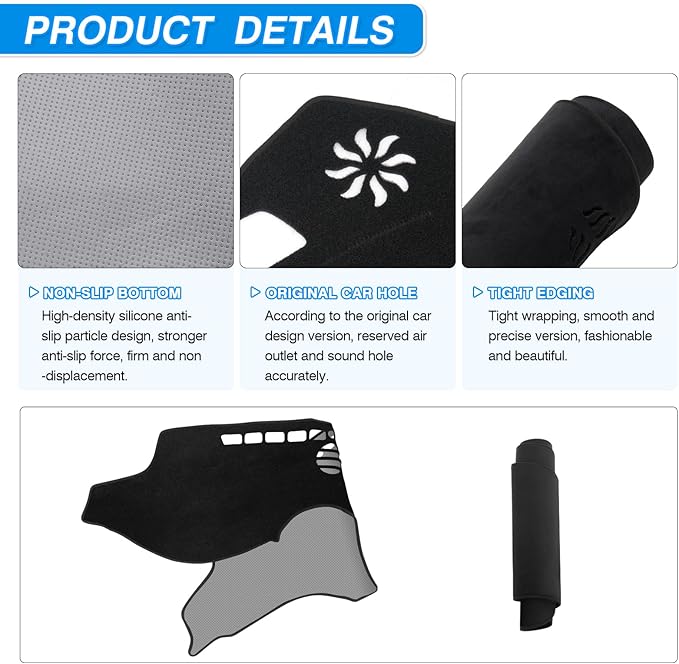 CARTIST Dash Cover Custom Fit for Lexus ES ES240 ES350 2007-2012 Dashboard Cover Mat Non-Slip Pad Carpet Sunshield Protector