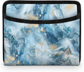 Renewold Blue Marble Texture Car Side Pocket Organizer Storage Bag Cell Phone Sunglasses Cards Holder Car Storage Pouch for Console Front Back Seat Door Automotive Interior Accessories for Women Men