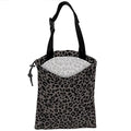 UUCBTAH Car Trash Bag Hanging Black Gray Leopard Print Car Trash Can for Back Seat Waterproof Car Trash Bin with Adjustable Straps and Drawstring for Car Accessories Vehicle Travelling Camping