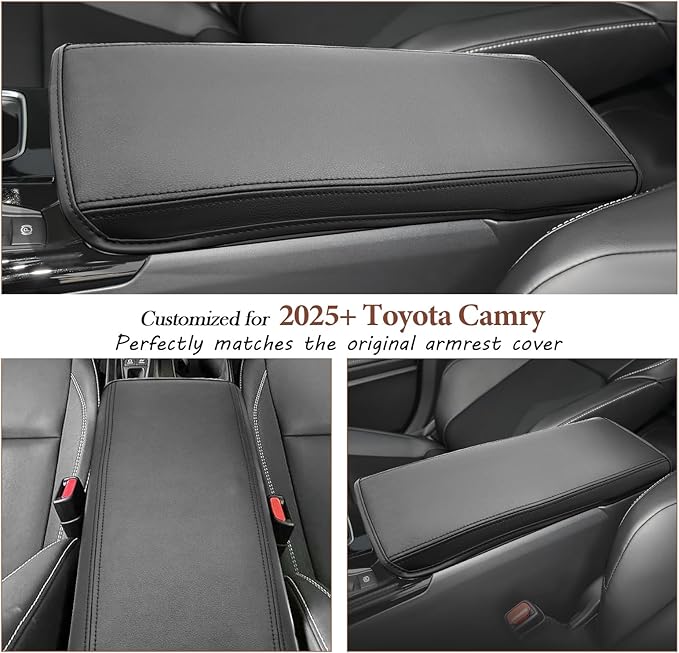 SKTU 2025 2026 Camry Accessories Center Console Cover for 2025 2026 Toyota Camry Armrest Cover 2025 2026 Camry (LE/SE/XLE/XSE) Armrest Pad 2025 2026 Camry Hybrid Accessories Center Console Cushion