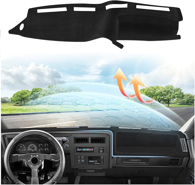 CARTIST Dash Cover fits for Dodge Dakota 1987-1996 Dashboard Cover Mat Non-Slip Carpet Sunshield Glare UV Rays Protector