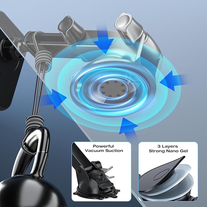for MagSafe Car Mount Charger, (38W Fast Charging Adapter Max) Magnetic Wireless Charging Phone Holder Fits iPhone 16/15/14/13/12 Pro Max Plus/MagSafe Case on Dash/Windshield/Air Vent/Desk