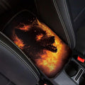Wolf Print Car Center Console Cover Non Slip Decorative Armrest Cushion Cover for Cars Universal Fit Most Vehicles, Easy to Install