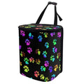 Colorful Dog Paw Car Trash Can with Lid, Cute Leakproof Car Trash Garbage Bag Hanging Vehicle Trash Bin Small Portable Automotive Garbage Cans Organizer for Back/Front Seat/Console