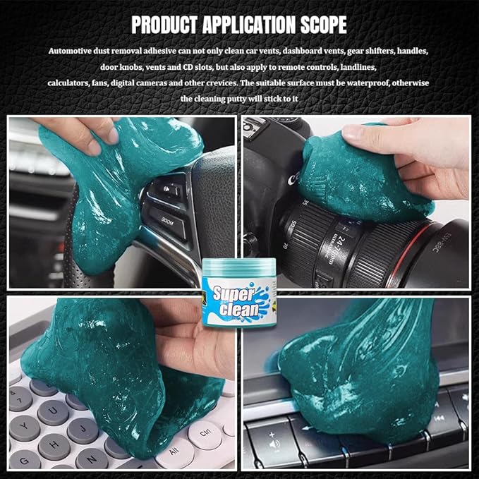 Car Cleaning Gel, Car Cleaning Supplies, Car Cleaning Putty, Universal Car Cleaning Kit Auto Detailing Tools Car Accessories Fit for Automotive, Keyboard, Camera, Printers (Blue, 2PCS)