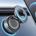 Vacuum Suction Magnetic Phone Holder, 2025 Upgraded Foldable Retractable Suction Cup Car Phone Mount for Magsafe, 360° Adjustable Magnetic Phone Stand for Cars/Gyms/Mirrors/Smooth Surface
