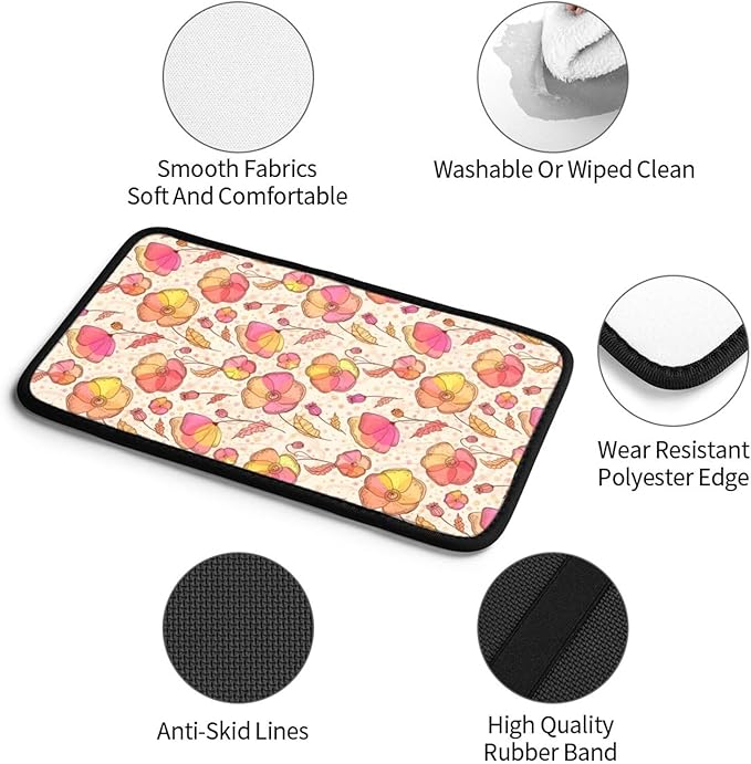 Vintage Colorful Pink Flowers Car Center Console Cover Car Armrest Cushion Waterproof Middle Console Cover Car Arm Rest Cover Pad Comfortable Car Accessories Interior for SUV Sedan Truck