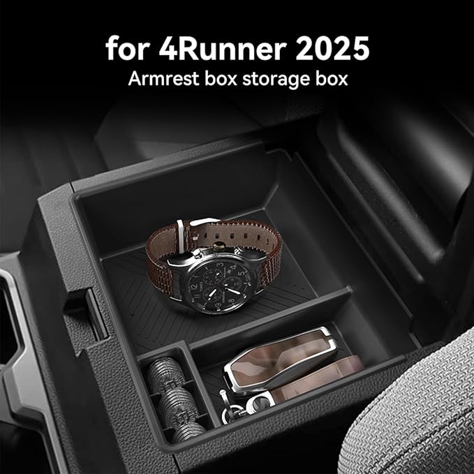JIADIANYOU Center Console Organizer Compatible with 2025 2026 Toyota 4Runner - Center Console Armrest Storage Box Tray for Toyota 4Runner Accessories 2025 Upgraded