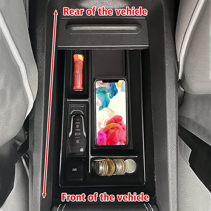 JOJOMARK Compatible with Ford Mustang Mach-E 2021 2022 2023 2024 Accessories Center Console Organizer Interior Storage Box Tray