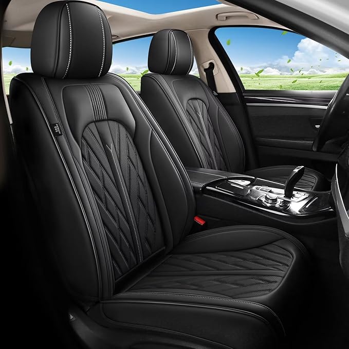 TTX LIGHTING Seat Covers Fit for Kia K5 2021-2026 Car Seat Covers Full Set 5 Seats Waterproof Leather Automotive Breathable Seat Cushion Protector Black