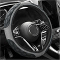 Car Steering Wheel Cover, 15 Inch Elastic Comfortable Auto Steering Wheel Protector, Anti-Slip Leather Wheel Cover Fashionable Interior Accessories for Most Cars Trucks SUVs (Gray)
