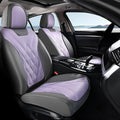 Coverado Car Seat Covers, Front Covers for Cars, Car Seat Cover Front Seats, Automotive Seat Cover, Waterproof, Leather Car Seat Cushion, Universal Interior Seat Protectors for Most Cars Gray-Pruple