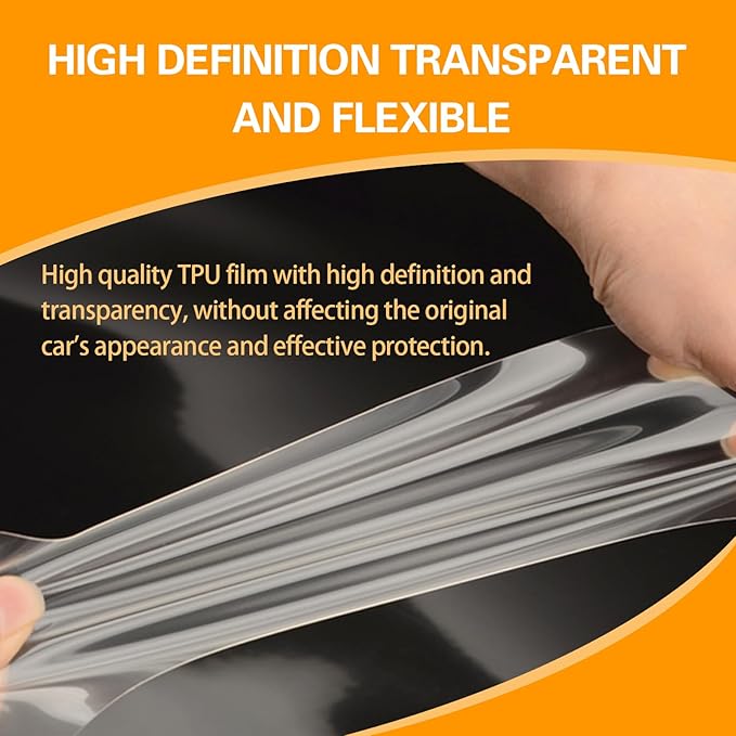 4 PCS Car Door Handle Sticker, Waterproof Protective Films, Vehicle Handle Decoration, Anti Scratch Self-Adhesive Handle Cover, Auto Repair Parts, Compatible with Tesla Model 3/Y (Transparent)