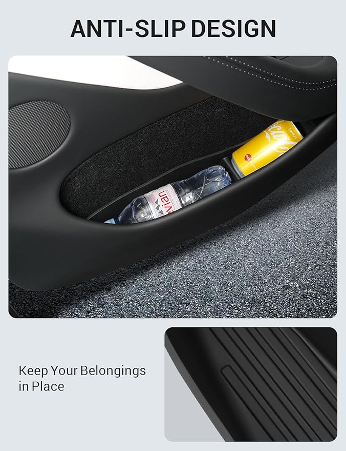 Motrobe 2026 Tesla Model Y Juniper Door Side Storage Box Door Pocket Liner Side Organizer Tray Waterproof TPE Front & Rear Model Y Juniper (Standard/Premium/Performance 2025/2026) Accessories