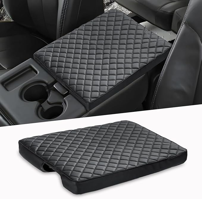 Center Console Cover for Ford F250 F350 F450 Super Duty 2011-2016/ F150 2011-2014 with Jump Seat, Scratch Resistance Armrest Cover Interior Accessories (Jump Seat Only)