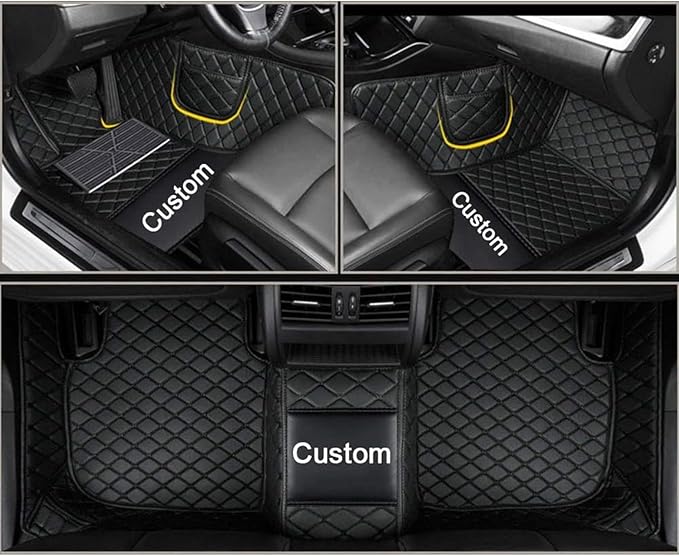 Floor Mats for Cars, All-Weather Mats, Waterproof Trim-to Fit Automotive Floor Mats for 99.9% Cars Sedan Trucks SUV, Custom Floor Liner Car Accessories (Gray Beige Black)