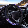 AFPANQZ Purple Butterfly Car Steering Wheel Covers Sweat Anti-Slip Soft Grip Universal 14-15 inch Stretch-on Fabric Steering Wheel Protector Fits Sedans SUV Vans Trucks Red