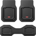Coverado Car Floor Mats for Cars, Waterproof All Weather Protection, Deep Dish Car Mats, Universal Trim to Fit Automotive Mats Car Accessories for Cars SUV Truck, 3PCS Set, Black