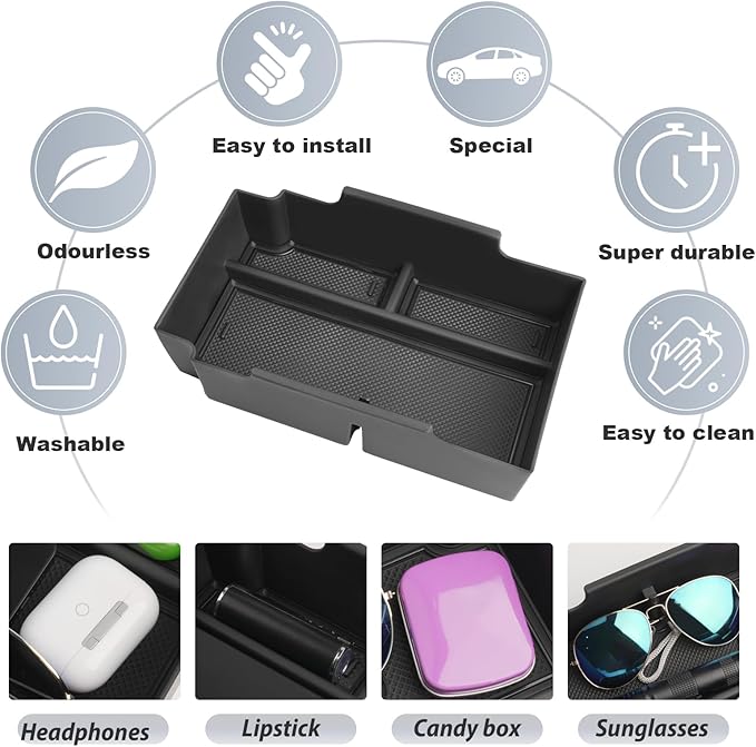 SKTU for 2024 2025 2026 Subaru Crosstrek/Subaru Impreza Center Console Organizer 2024-2026 Crosstrek Console Tray 2024 2025 2026 Impreza Accessories Tray 2024 2025 2026 Crosstrek Accessories (Black)
