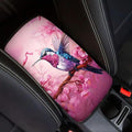 Bird Cherry Blossom Auto Arm Rest Cushion Pads Armrest Box Cover Car Arm Rest Seat Storage Box Mat Dog & Cat Paws Protector for SUV/Truck Vehicle