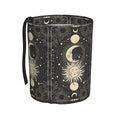 BEIANSHUO Vintage Sun Moon Stars Car Trash Can Collapsible Garbage Can,Hanging Trash Bag Water Proof with Suitable for Storage for Car Interiors,Home