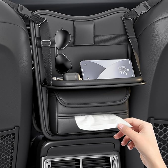 Backseat Car Organizer,Ackrest Storage Bag for car, Car Seat Center Storage Bag/Hanging Bag
