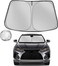 Fonowka Windshield Sun Shade for 2016-2022 Le-xus RX 350 RX 450h Foldable Sun Sunshade for Car Front Window Blocks UV Rays and Heat Automotive Interior Protector Custom Fit Accessories