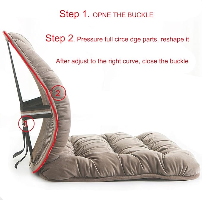ALIBO Firm Style Chairs Recliner Lumbar Back Support Nonslip Seat Pads Cushion Low Back Pain Relief Warm Lumbar Rest Pillow