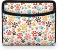 Renewold Dog Paws Colorful, Car Side Pocket Organizer, Universal Car Seat Side Pocket Pouch, Auto Console Door Organizer Bag, Holder for Phone Sunglasses Keys, Multifunction for Office Home Travel