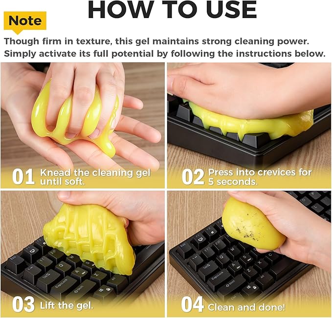 ASFSKY Car Cleaning Gel (Blue,Blueberry) Cleaning Putty Universal Dust Cleaning Car Interior Cleaner Keyboard Dust Remover Car Slime Gifts for Men Women Girl（1 Pack）