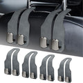 Car Seat Headrest Hooks for Purses and Bags, 4 Pack Bag Purse Holder for Car with Double Metal Hooks, Car Purse Hanger, Headrest Back Seat Handbags Hook Cute Hanging Accessories, Grey