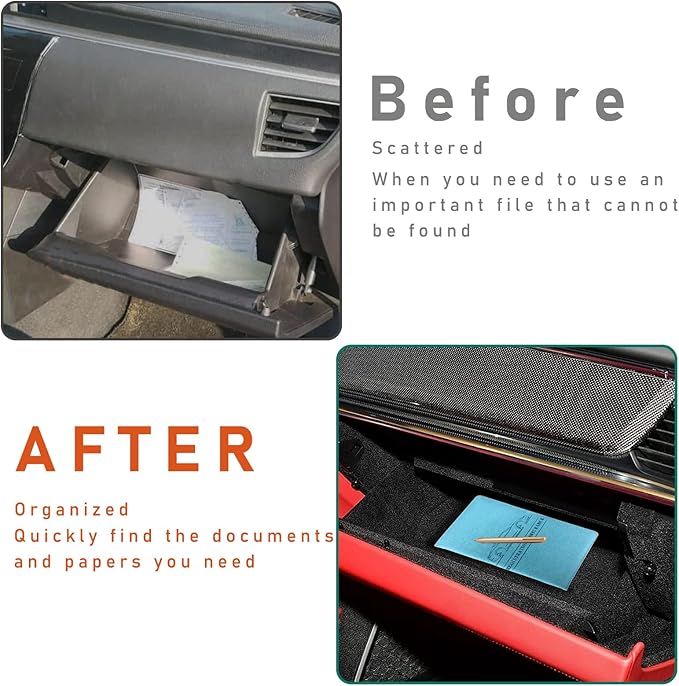 Kewucn Car Registration and Insurance Card Holder, Leather Auto License Document Glove Box Compartment Organizer, Essentials Vehicle Wallet Case for Driver License, ID Card (Light Blue)