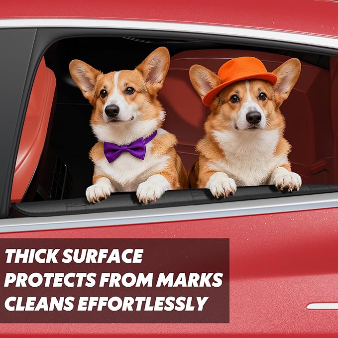 Surfcabin Dog Car Door Protector – 20% Larger Design for Sedans, Family Cars and Small SUVS, 2 Packs Thickened Waterproof Door Panel Covers, Protects Doors from Dog Scratching