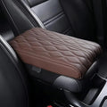 Leather Car Armrest Box Pad, 2025 Upgrade Universal Auto Arm Rest Cushion Memory Cotton Armrest Box Pad, Car Center Console Cover for Most Vehicle, Car Accessories (#3)