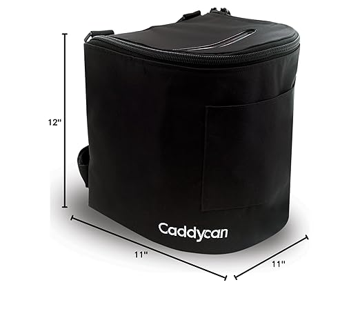 Caddycan Auto - Car Trash Can with Lid | Compact, Durable Multipurpose Trash Bin and Organizer for Commuting, Adventures | Utility Pockets and 100% Leak-Proof